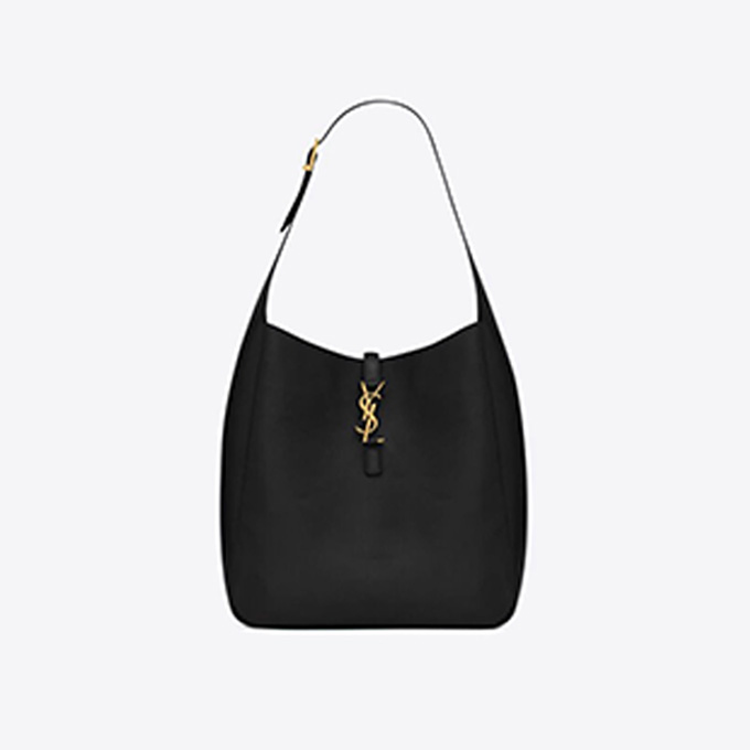 9a+quality saint laurent le 5 a 7 large soft grained leather hobo shoulder bag